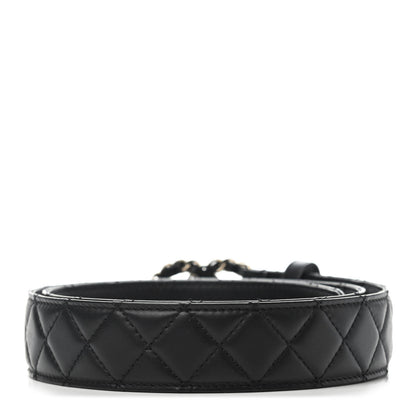 Chanel Lambskin Quilted CC Chain Belt 85 34 Black 2 of 5