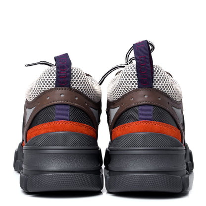 Gucci X SEGA Mesh Canvas Calfskin Womens Flashtrek Sneakers 39 White Box Pink Ardesia Loess 4 of 6
