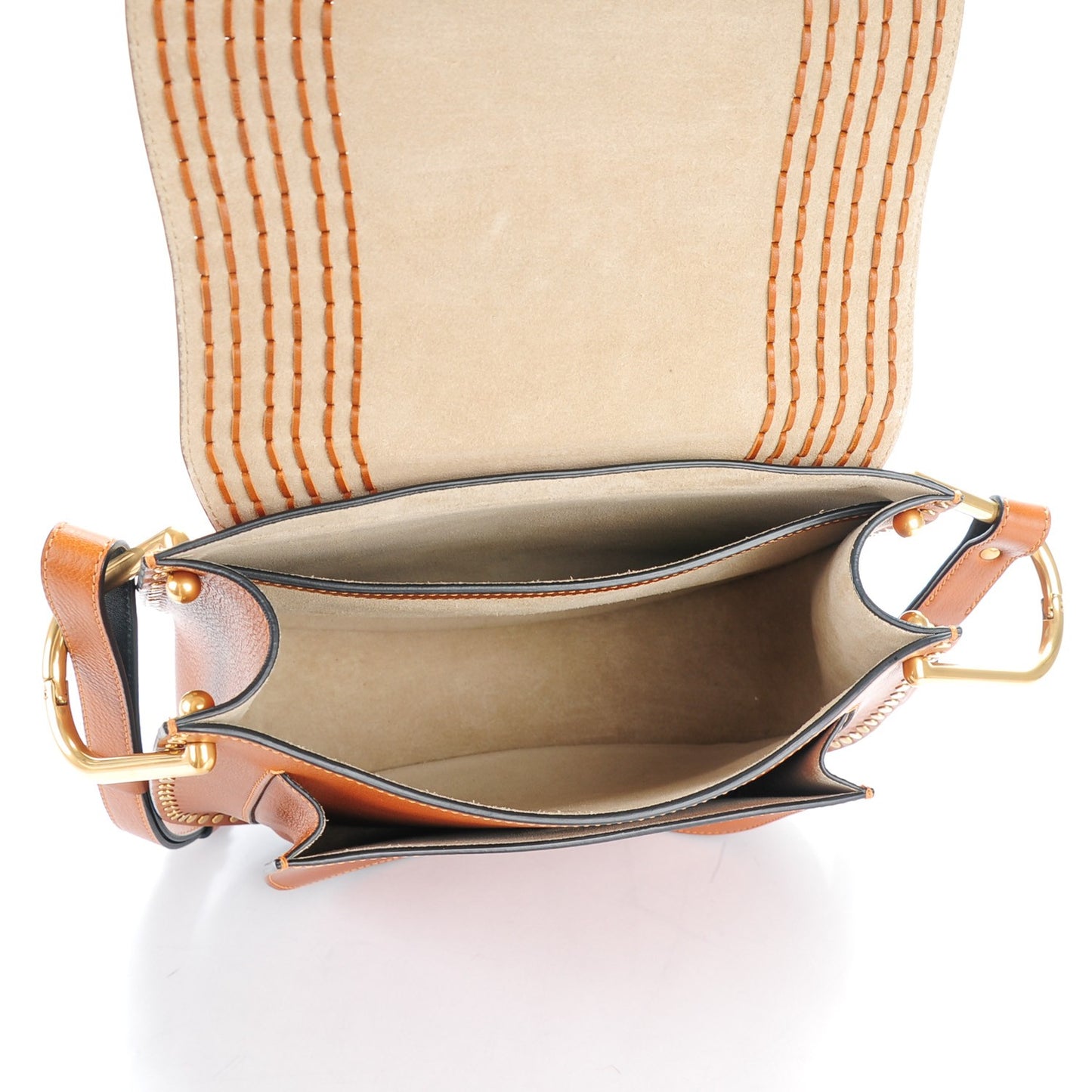 Calfskin Braided Medium Hudson Shoulder Bag Caramel