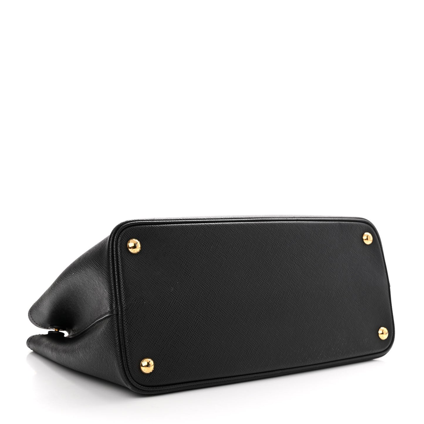Saffiano Cuir Medium Double Bag Black Fuoco