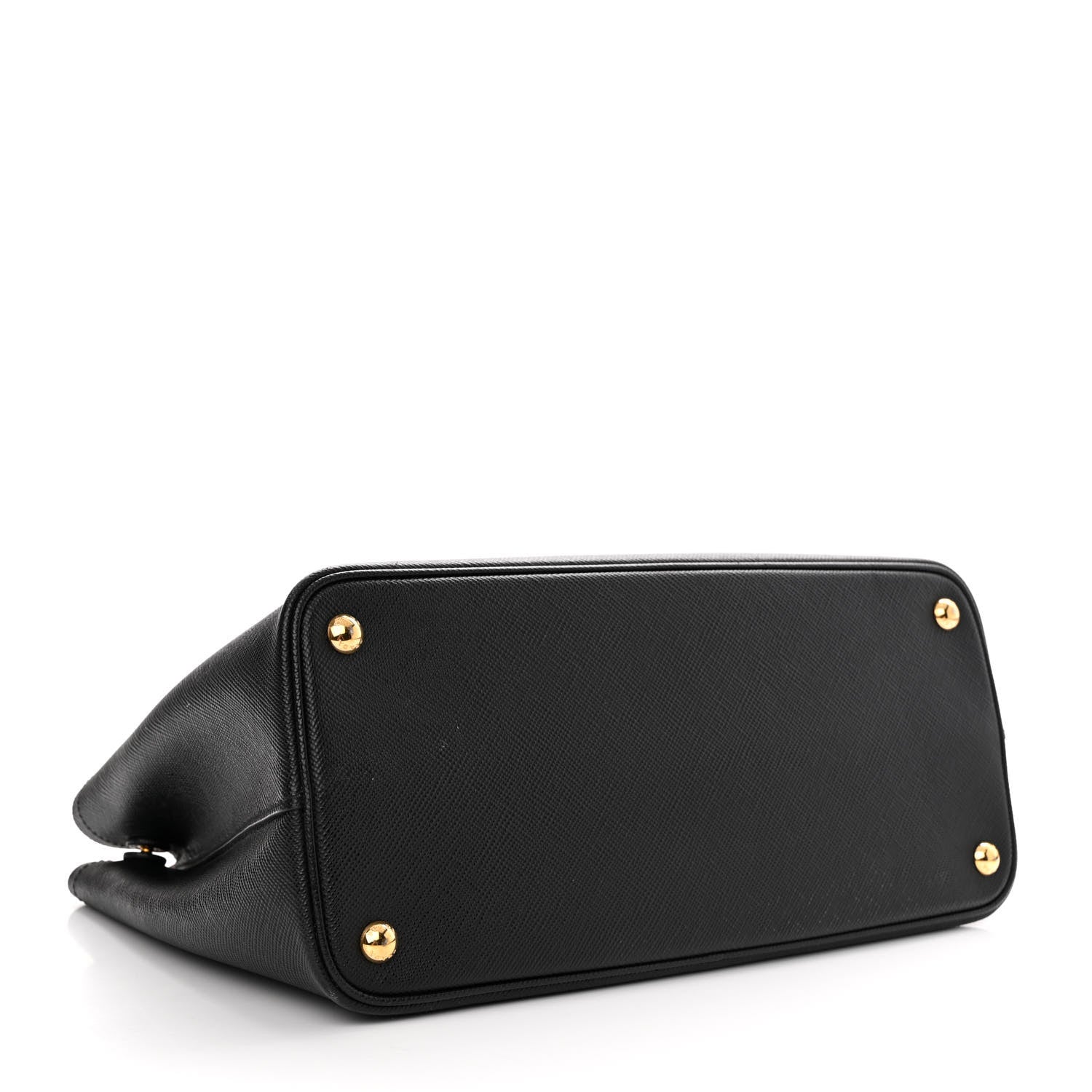 Prada Saffiano Cuir Medium Double Bag Black Fuoco 4 of 13