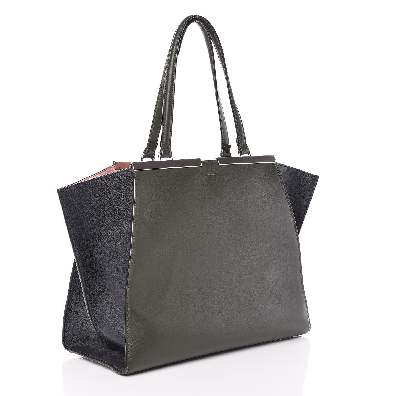 Fendi Vitello Large 3Jours Tote Verde Prato Blue Notte 3 of 14