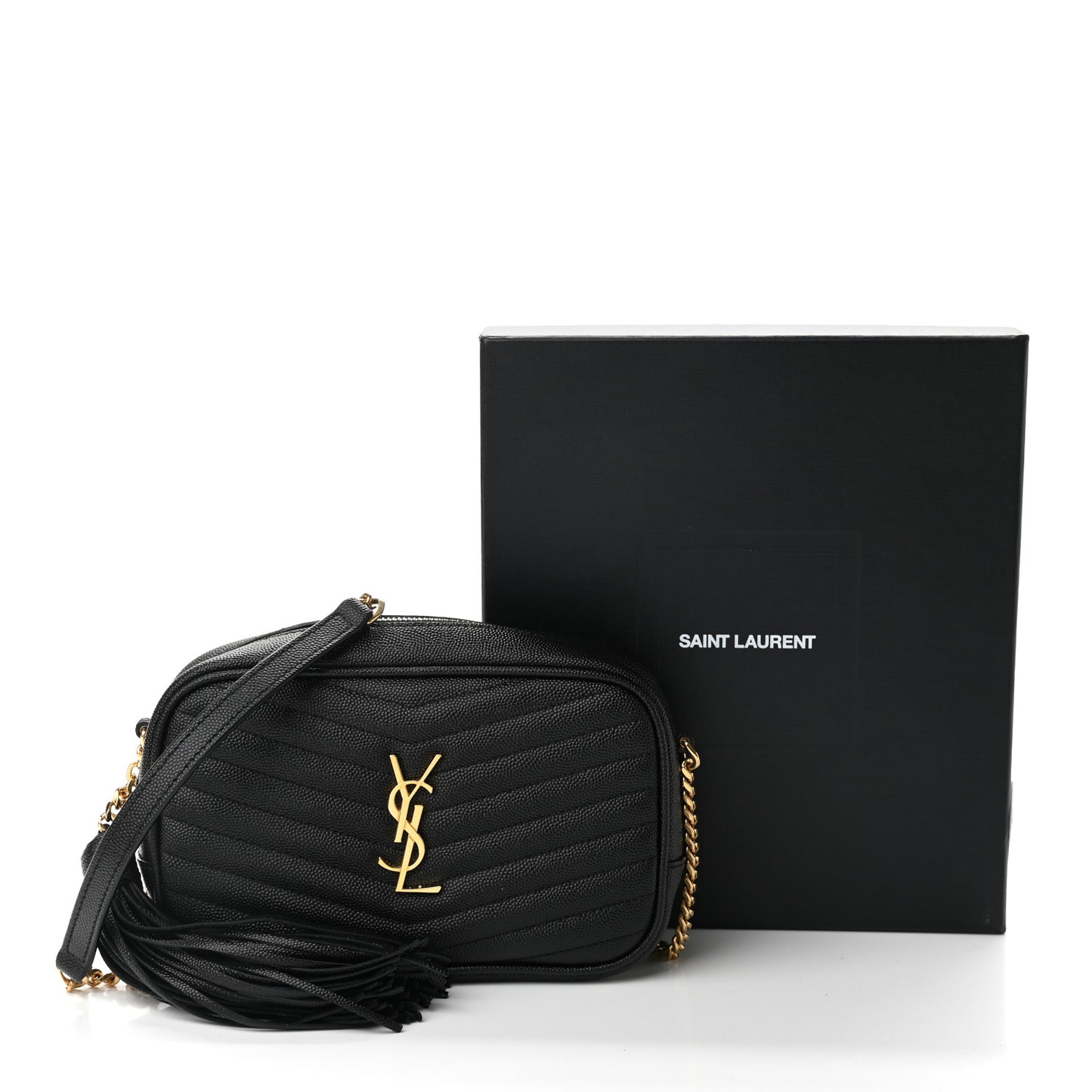 Grain De Poudre Matelasse Monogram Mini Lou Camera Bag Black