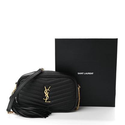 Saint Laurent Grain De Poudre Matelasse Monogram Mini Lou Camera Bag Black 11 of 11
