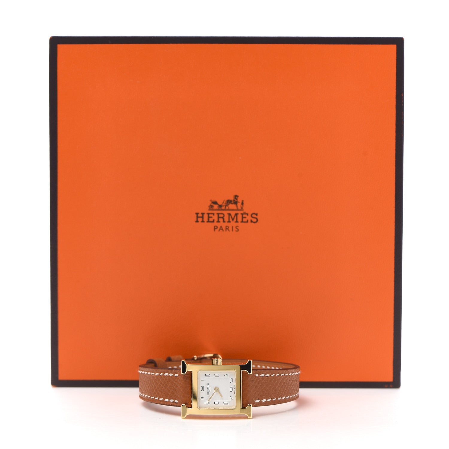 Hermes Stainless Steel Epsom 17.2mm Heure H Hour Quartz Watch Gold 5 of 5