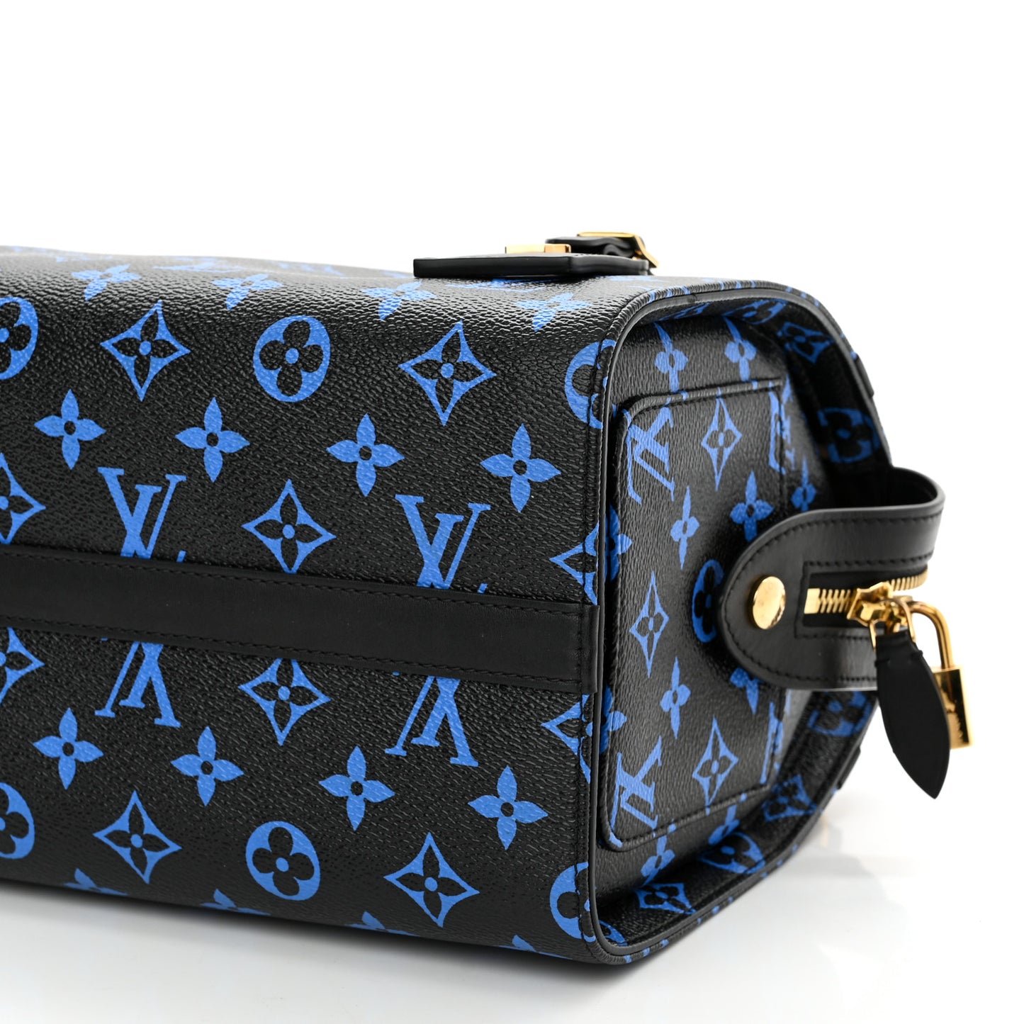 Colored Monogram Speedy Amazon PM Blue Black