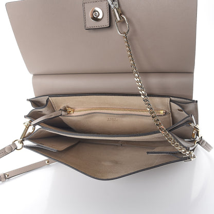 Chloe Calfskin Suede Medium Faye Shoulder Bag Motty Grey 5 of 9