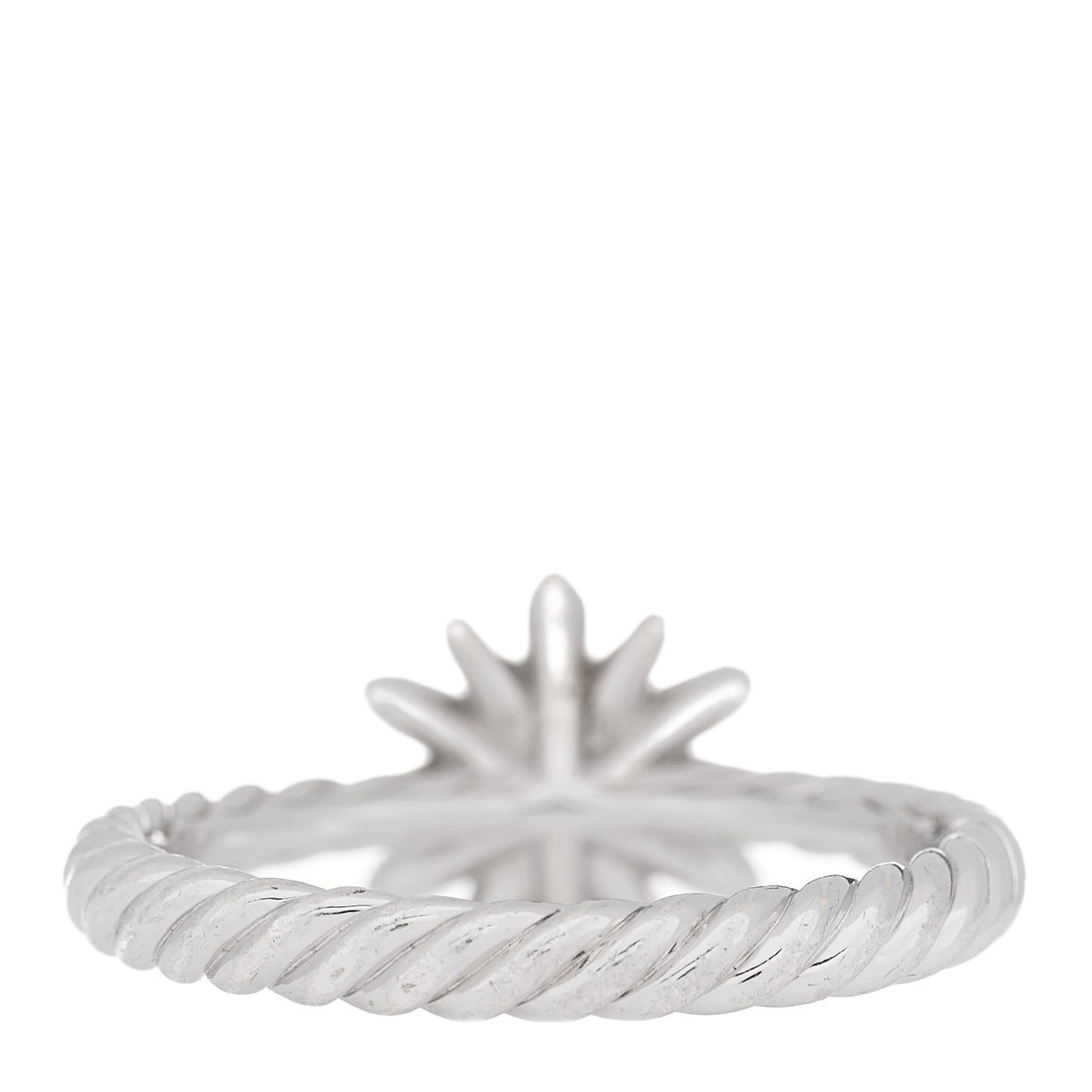 Sterling Silver Diamond Petite Starburst Ring 52 6