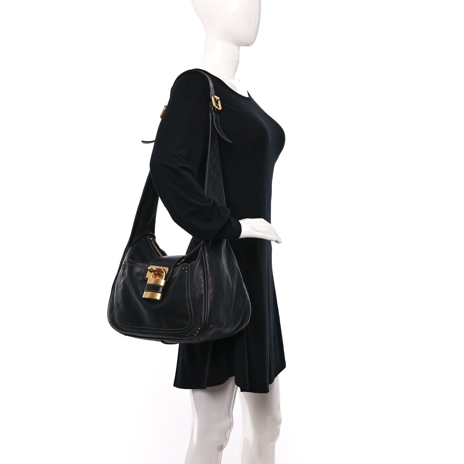 Chloe Calfskin Paddington Hobo Black 2 of 8