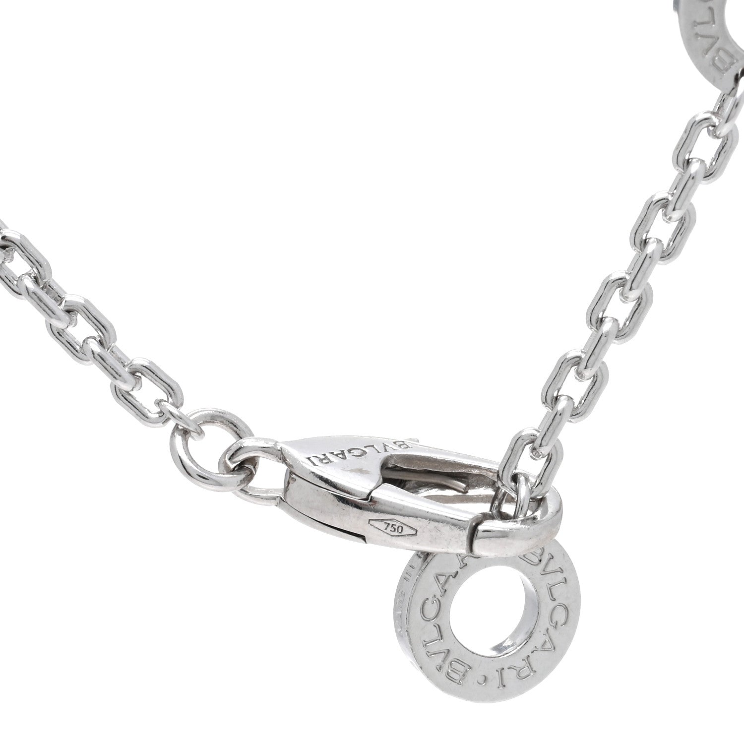 Bulgari 18K White Gold Diamond Serpenti Viper Pave Pendant Necklace 4 of 4