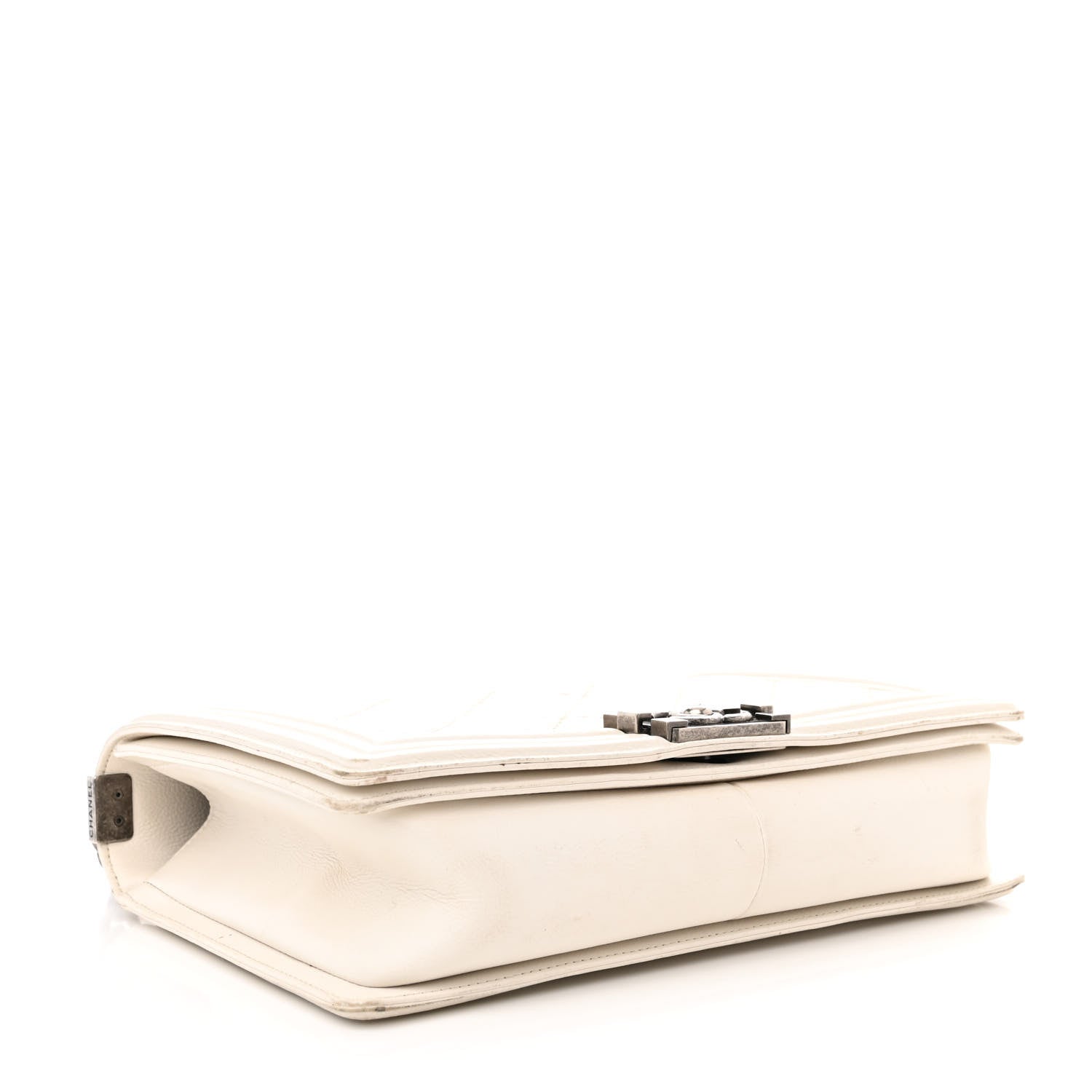 Chanel Calfskin Double Stitch New Medium Boy Flap White 4 of 20