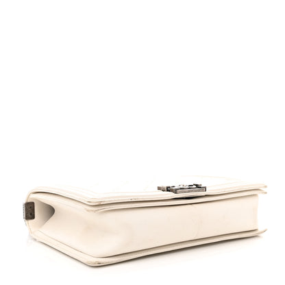 Chanel Calfskin Double Stitch New Medium Boy Flap White 4 of 20