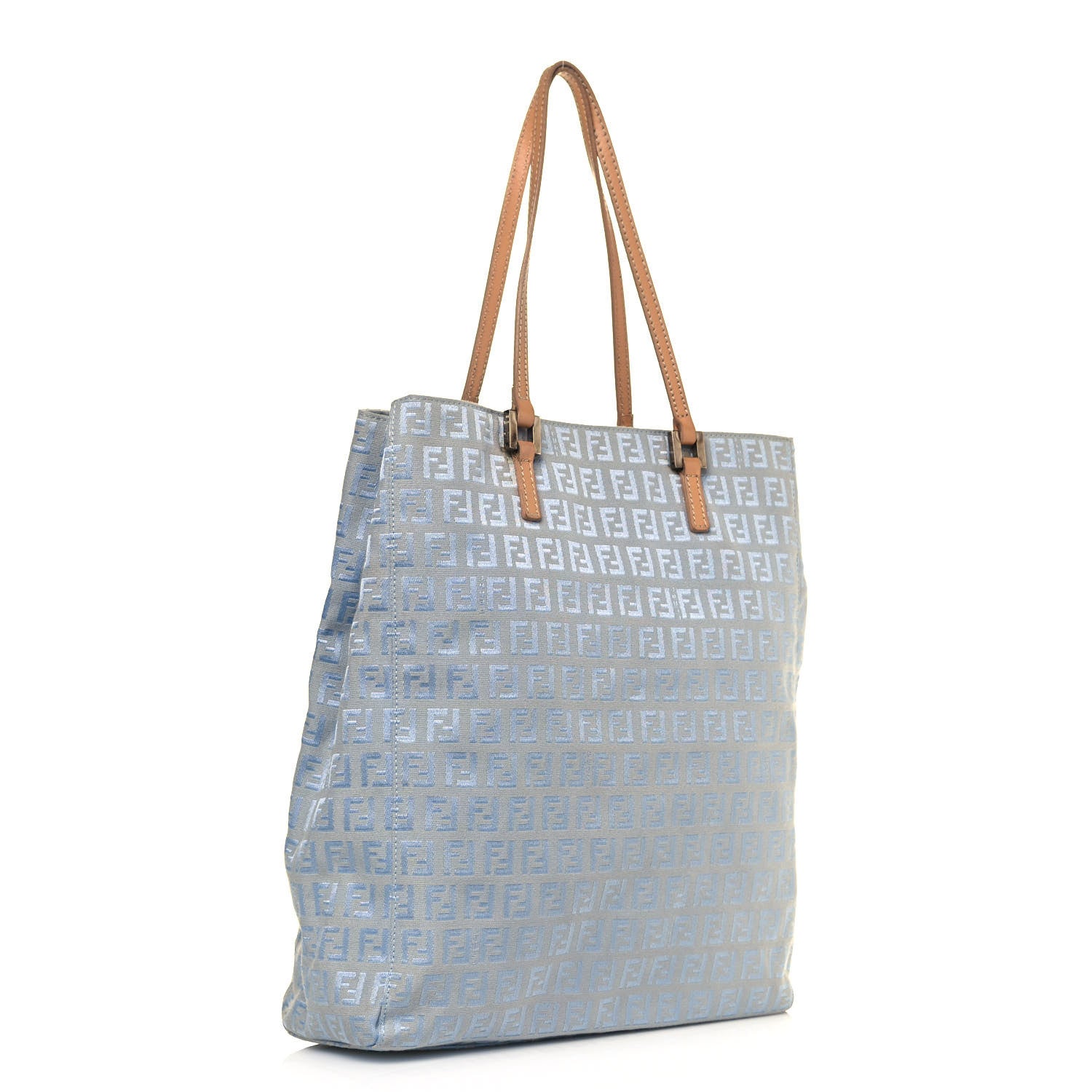 Fendi Zucchino Tote Light Blue 2 of 10