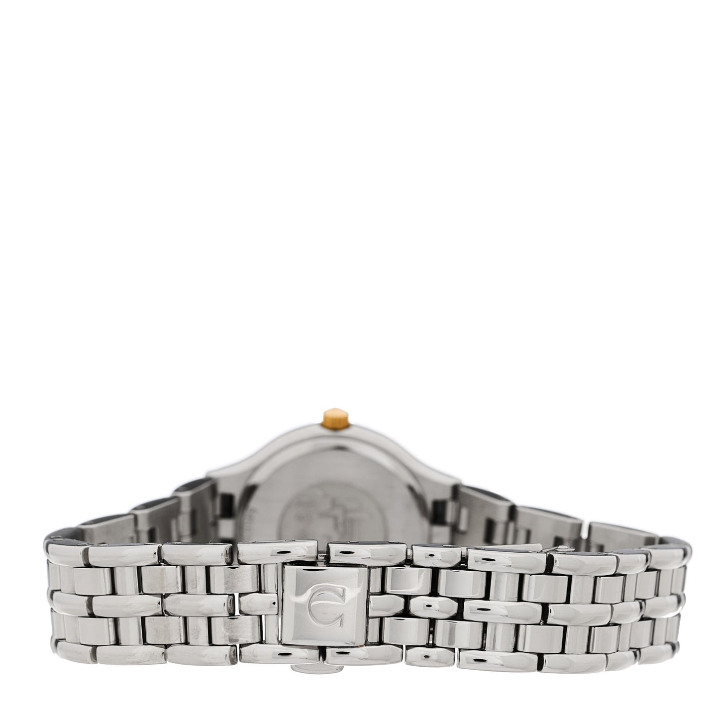Stainless Steel 18K Yellow Gold 23mm De Ville Prestige Quartz Watch White 595.0101