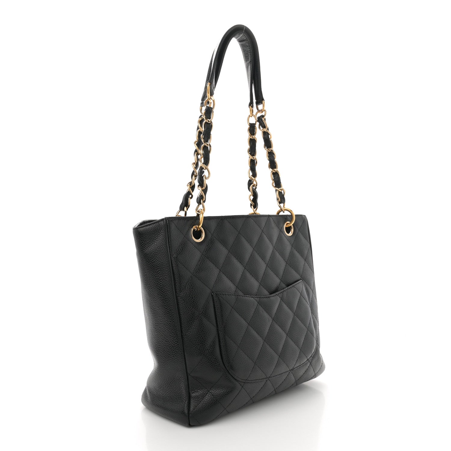 Chanel Caviar Quilted Petit Shopping Tote PST Black 3 of 11