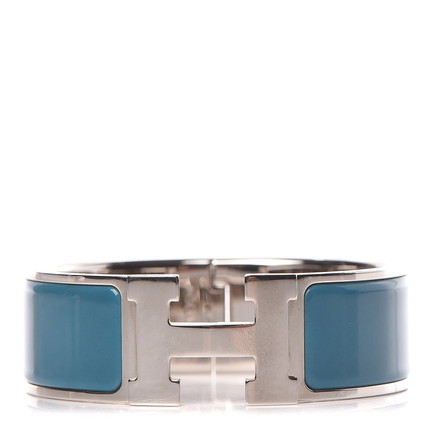 Enamel Wide Clic Clac H Bracelet PM Petrole