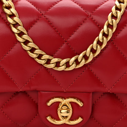 Chanel Lambskin Quilted Small Pillow Crush Flap Red 8 of 11