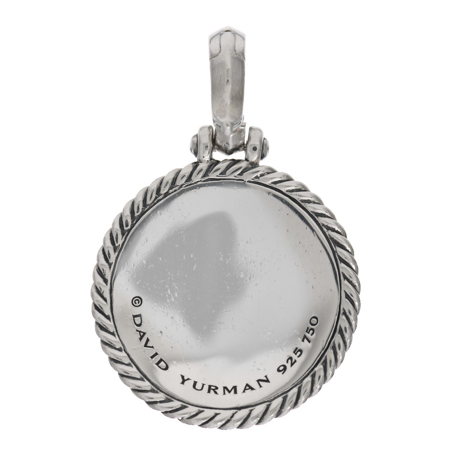 David Yurman Sterling Silver 18K Yellow Gold Diamond Moon & Star Amulet Charm 4 of 4