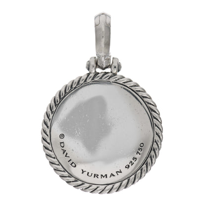 David Yurman Sterling Silver 18K Yellow Gold Diamond Moon & Star Amulet Charm 4 of 4