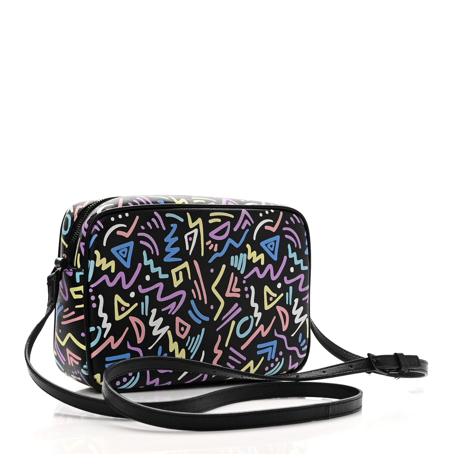Grain De Poudre Medium Classic Monogram Multicolor Graphic Print Lou Camera Bag Black