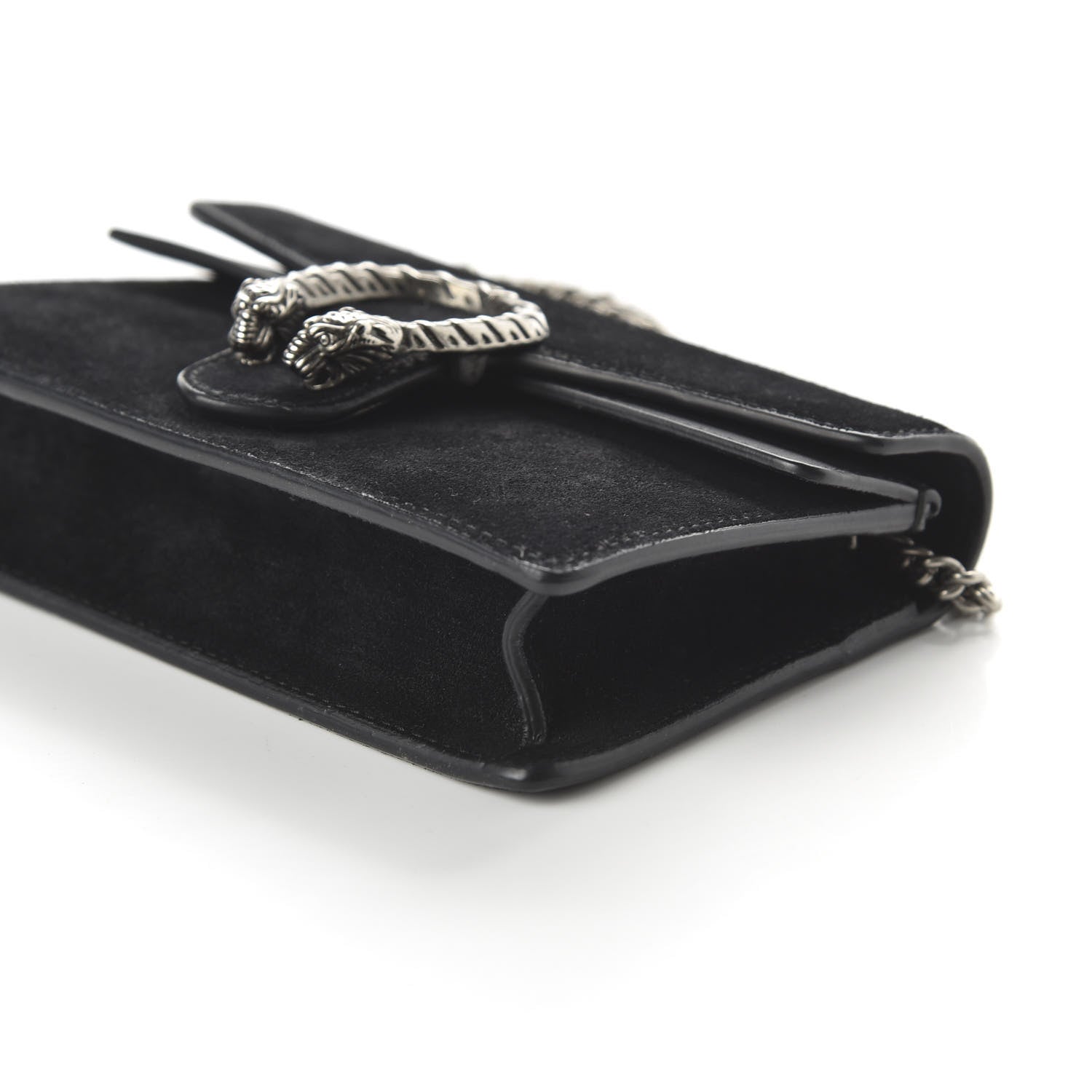 Gucci Suede Super Mini Dionysus Shoulder Bag Black 6 of 10