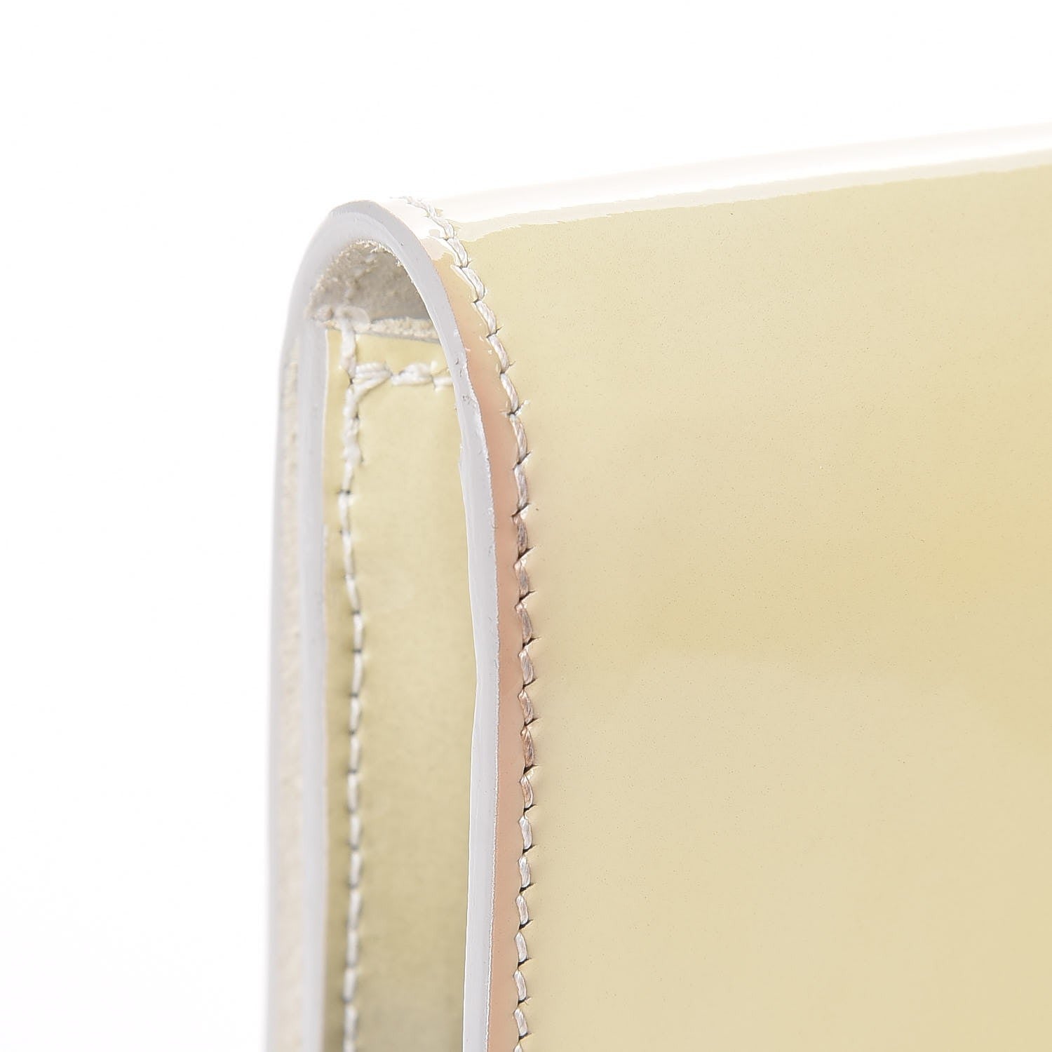Saint Laurent Patent Calfskin Ombre Monogram Large Belle De Jour Clutch Ivory Black 7 of 10