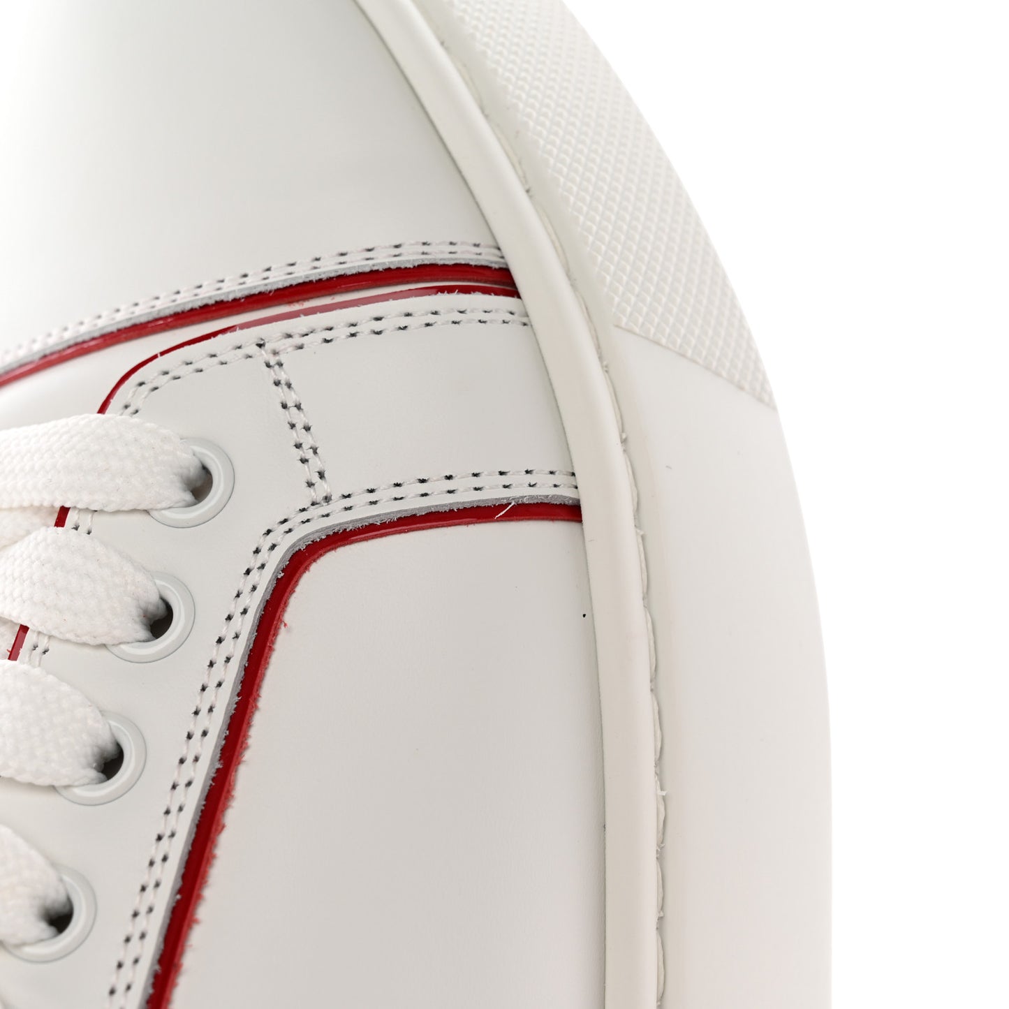 Calfskin Patent Vieirissima Flat Sneakers 38 White Loubi