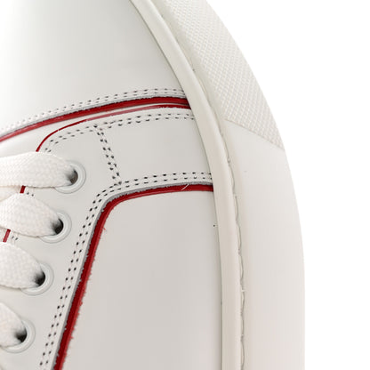 Christian Louboutin Calfskin Patent Vieirissima Flat Sneakers 38 White Loubi 11 of 17
