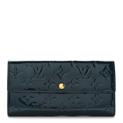 Louis Vuitton Vernis Sarah Wallet Blue Nuit 1 of 12