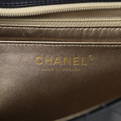 Chanel Patent Quilted Mobile Art Jumbo Single Flap Navy 6 of 11