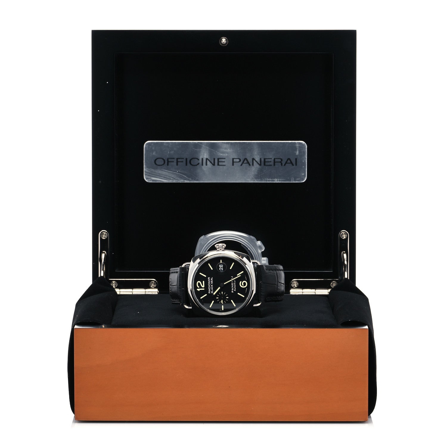 Panerai Stainless Steel Alligator 44mm Radiomir Black Seal Logo Automatic Watch Black PAM00287 5 of 5