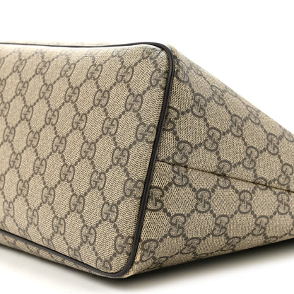 Gucci GG Supreme Monogram Medium Zippered Tote Dark Brown 10 of 13