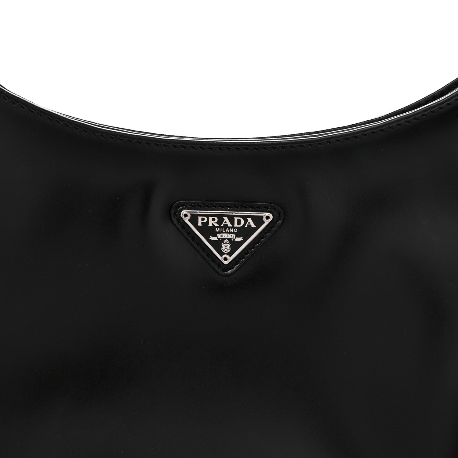 Prada Spazzolato Cleo Shoulder Bag Black 8 of 10