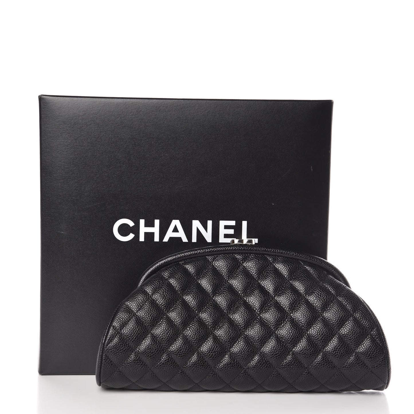 Caviar Quilted Timeless Clutch Black