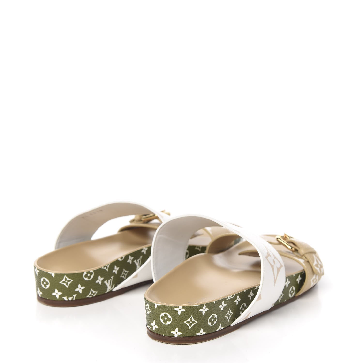 Louis Vuitton Monogram Giant Bom Dia Flat Mule Sandals 40 White Moka 4 of 10