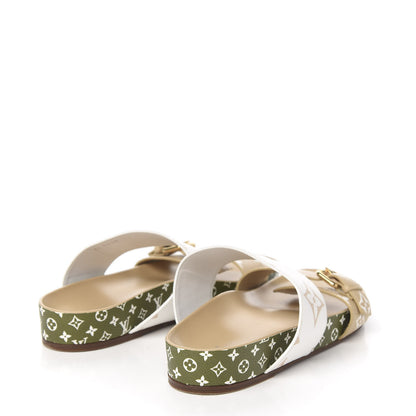 Louis Vuitton Monogram Giant Bom Dia Flat Mule Sandals 40 White Moka 4 of 10