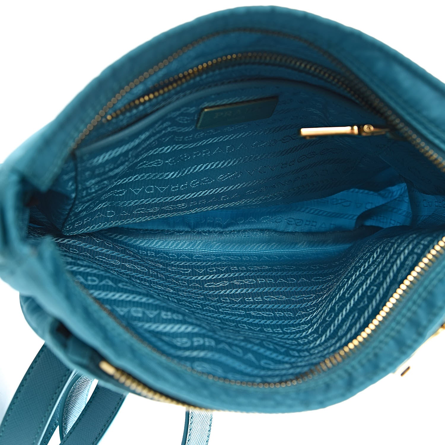 Prada Tessuto Nylon Saffiano Crossbody Bag Turchese 5 of 11