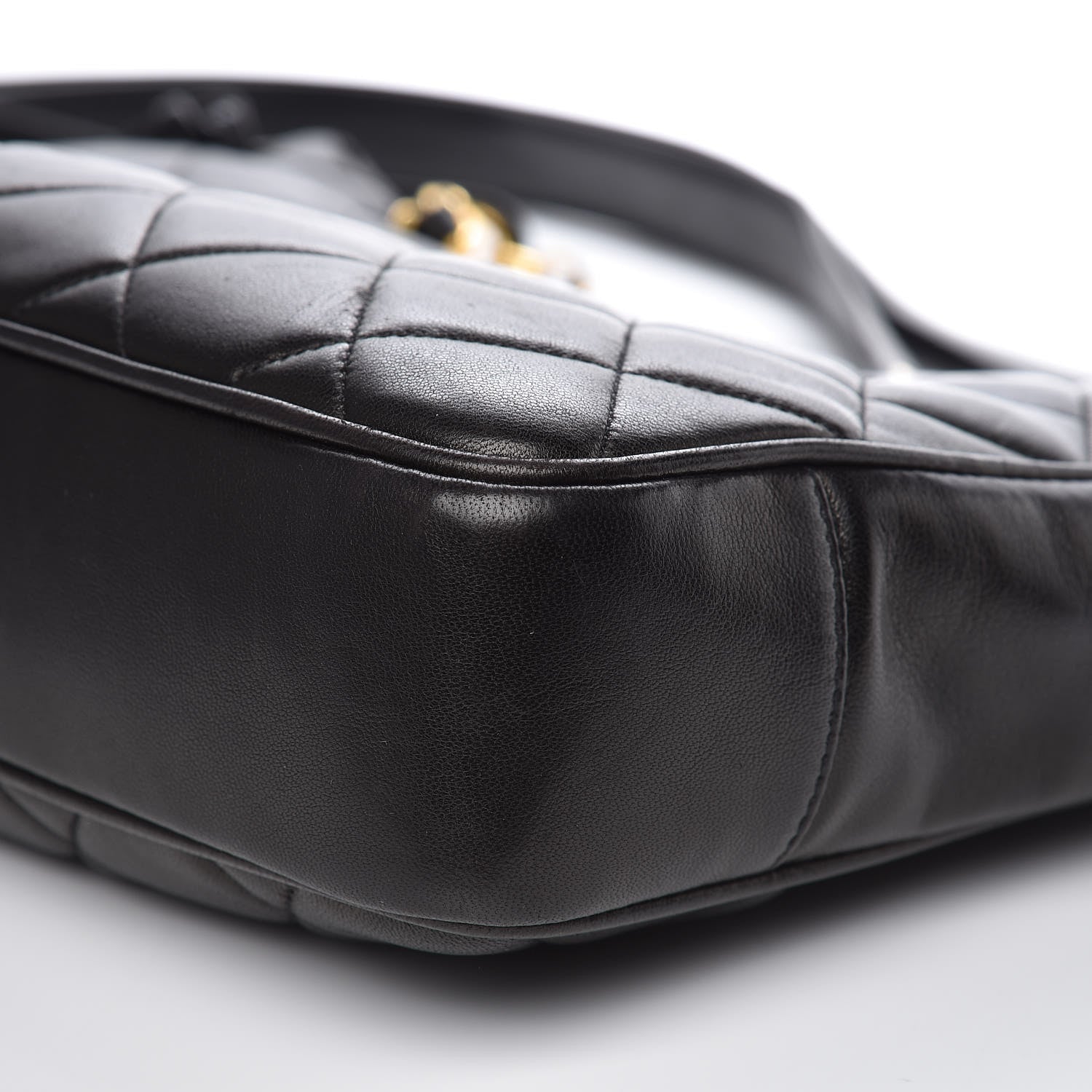 Chanel Lambskin Quilted Shoulder Bag Black 11 of 12