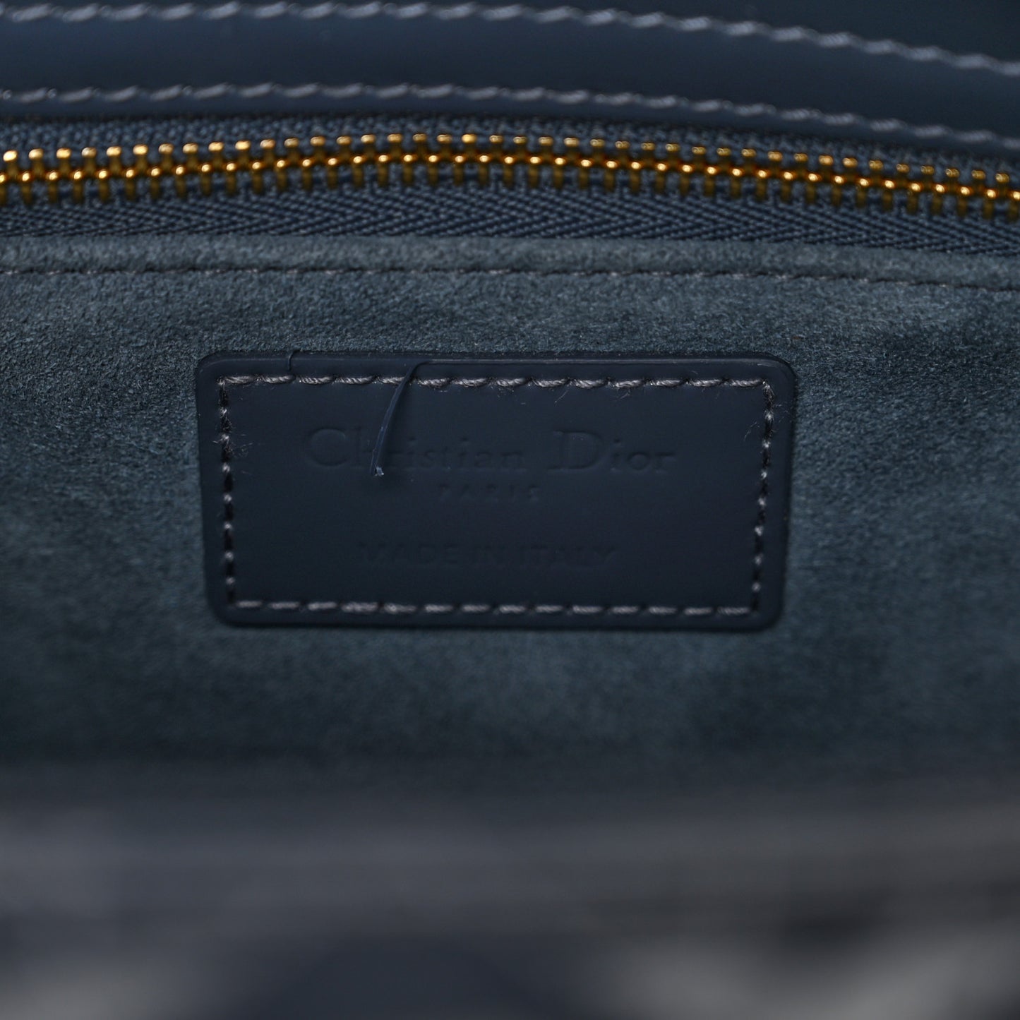 CHRISTIAN DIOR Patent Cannage Medium Lady Dior Cloud Blue