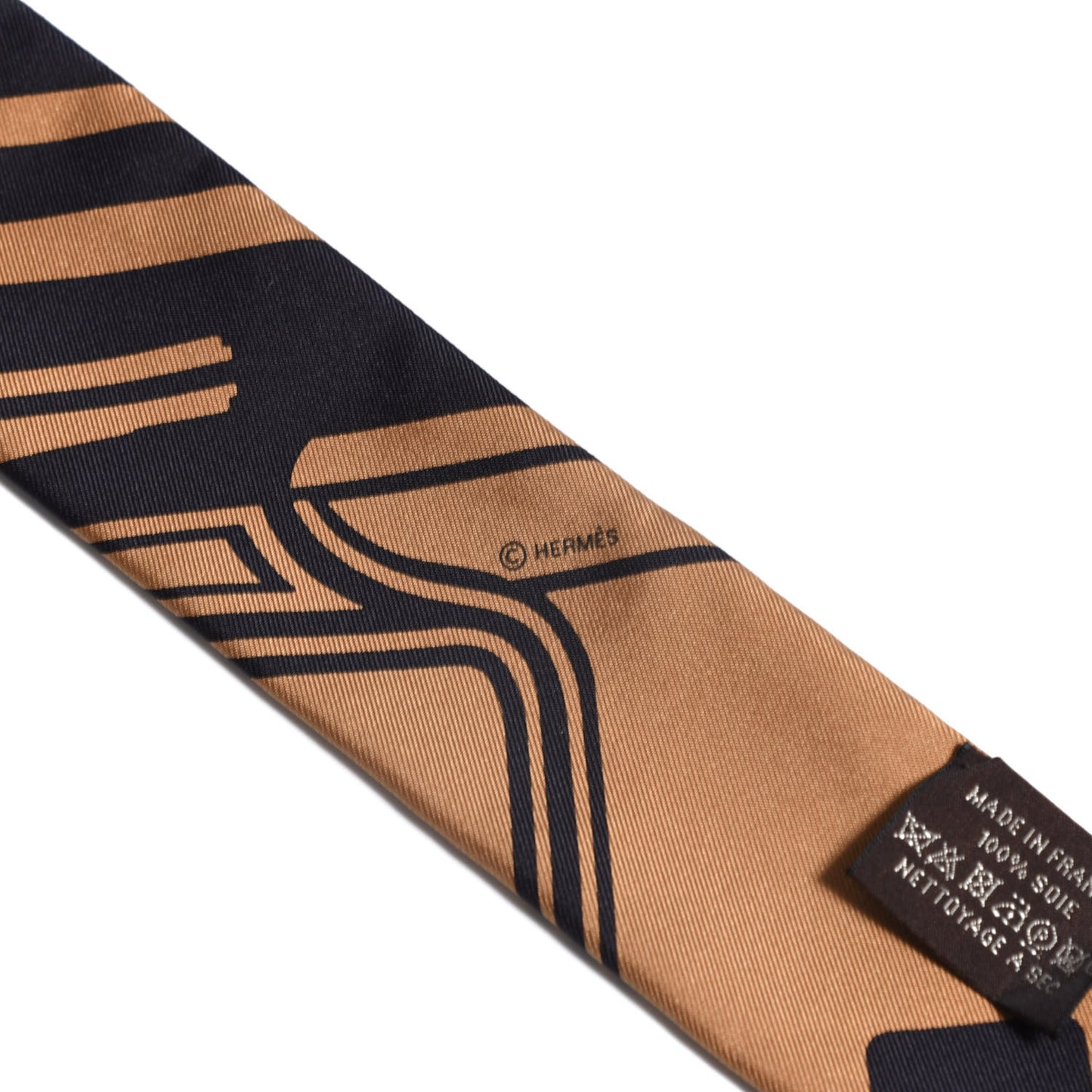 Silk Les Coupes Tattoo Twilly Black Camel