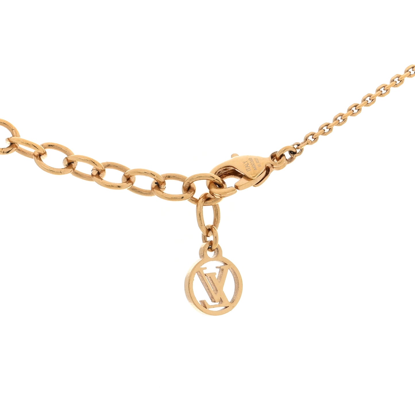 Metal Crystal Petite Louis Necklace Gold