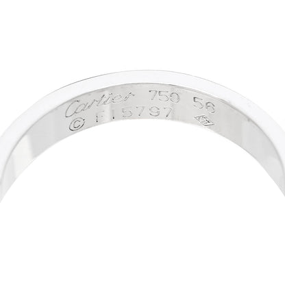 Cartier 18K White Gold 3.5mm LOVE Wedding Band Ring 56 7.75 4 of 5