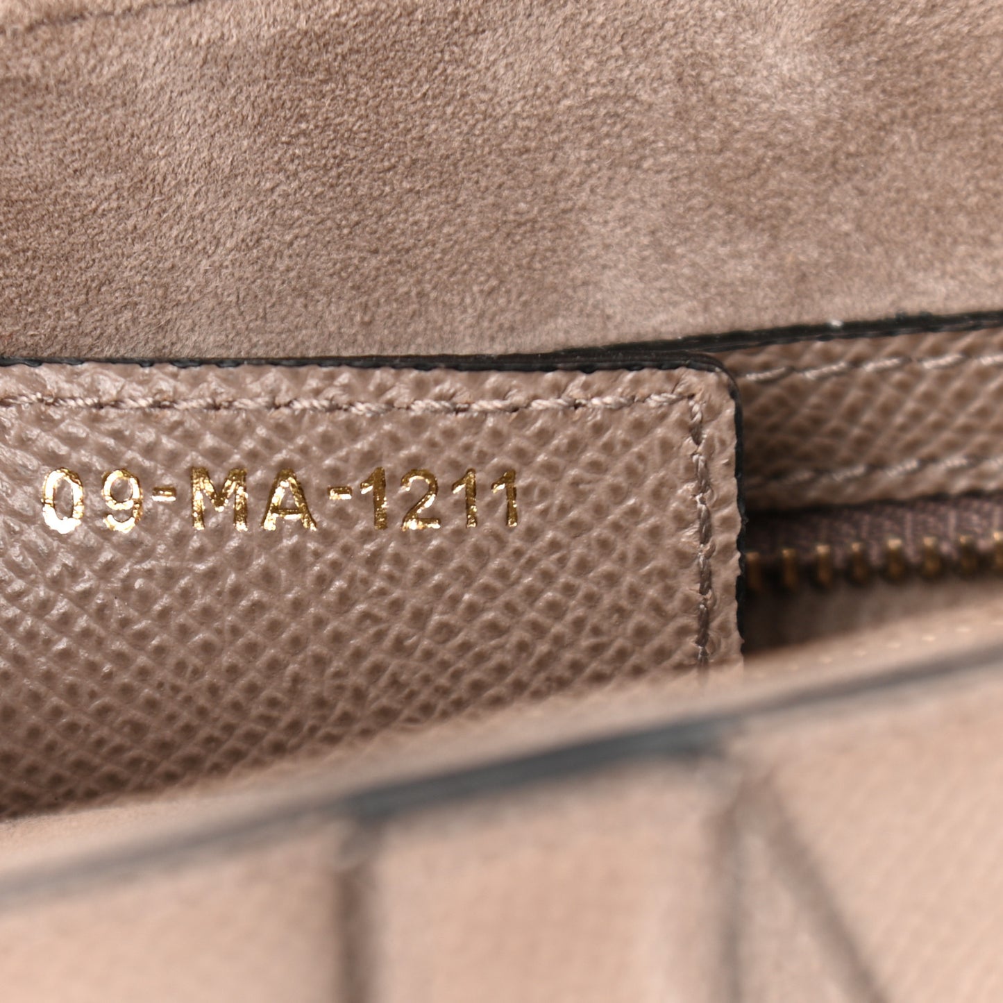 Grained Calfskin Saddle Bag Warm Taupe