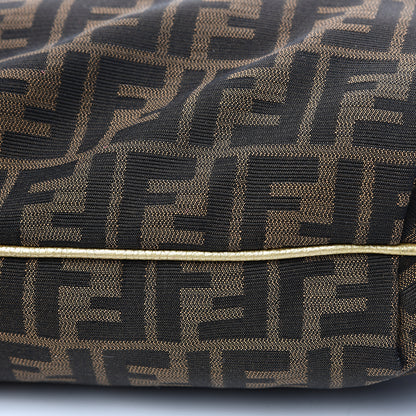 Fendi Zucca Laminated Vachetta Small Chef Hobo Tobacco Bronzo 8 of 13