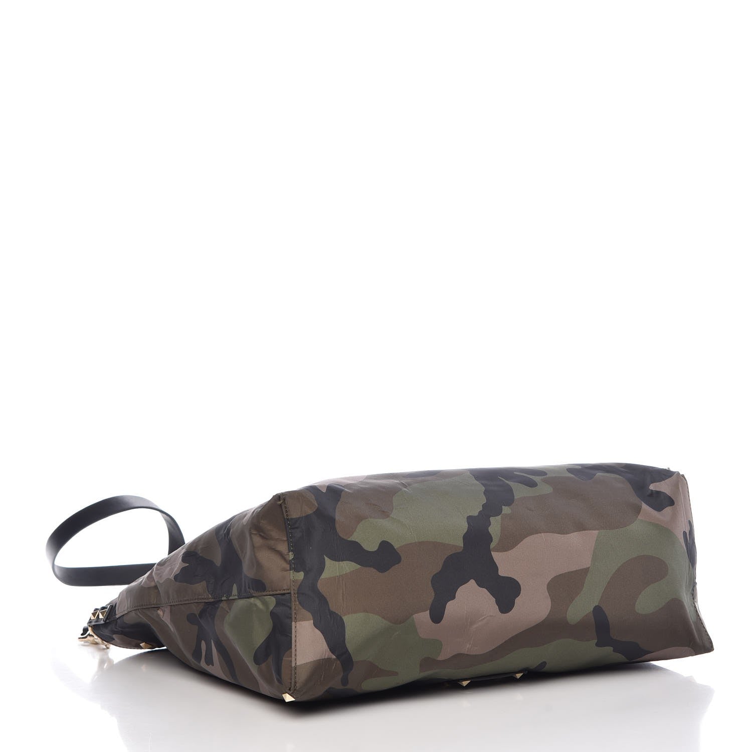 Valentino Garavani Nylon Camouflage Rockstud Reversible Tote Green Blue Fluo 7 of 14