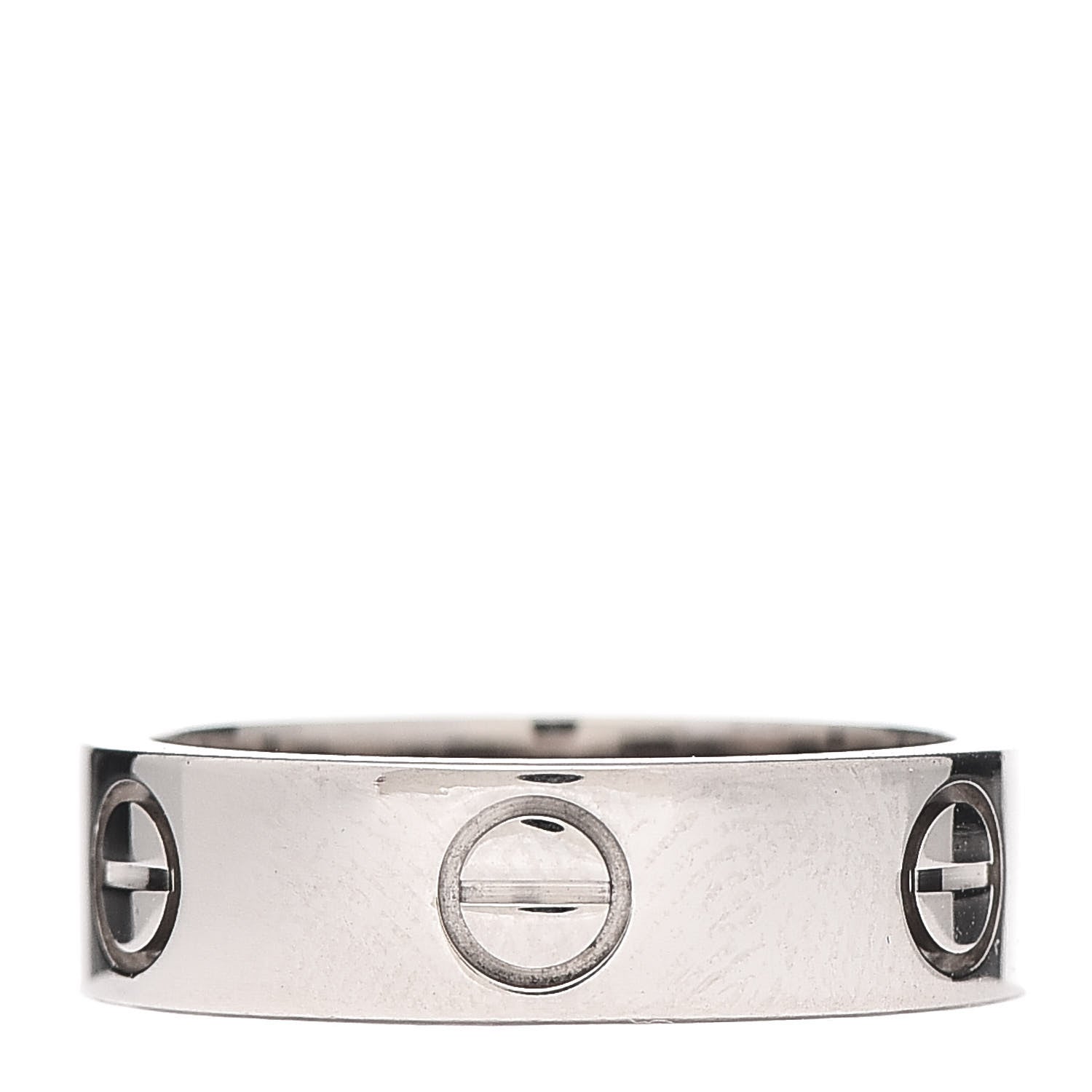 Cartier 18K White Gold 5.5mm LOVE Ring 53 6.25 3 of 5