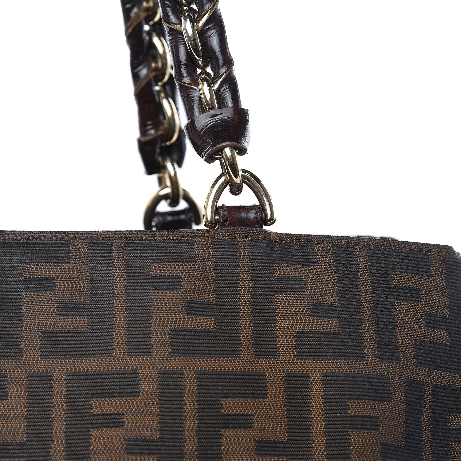 Fendi Zucca Mia Tote Tobacco 15 of 19