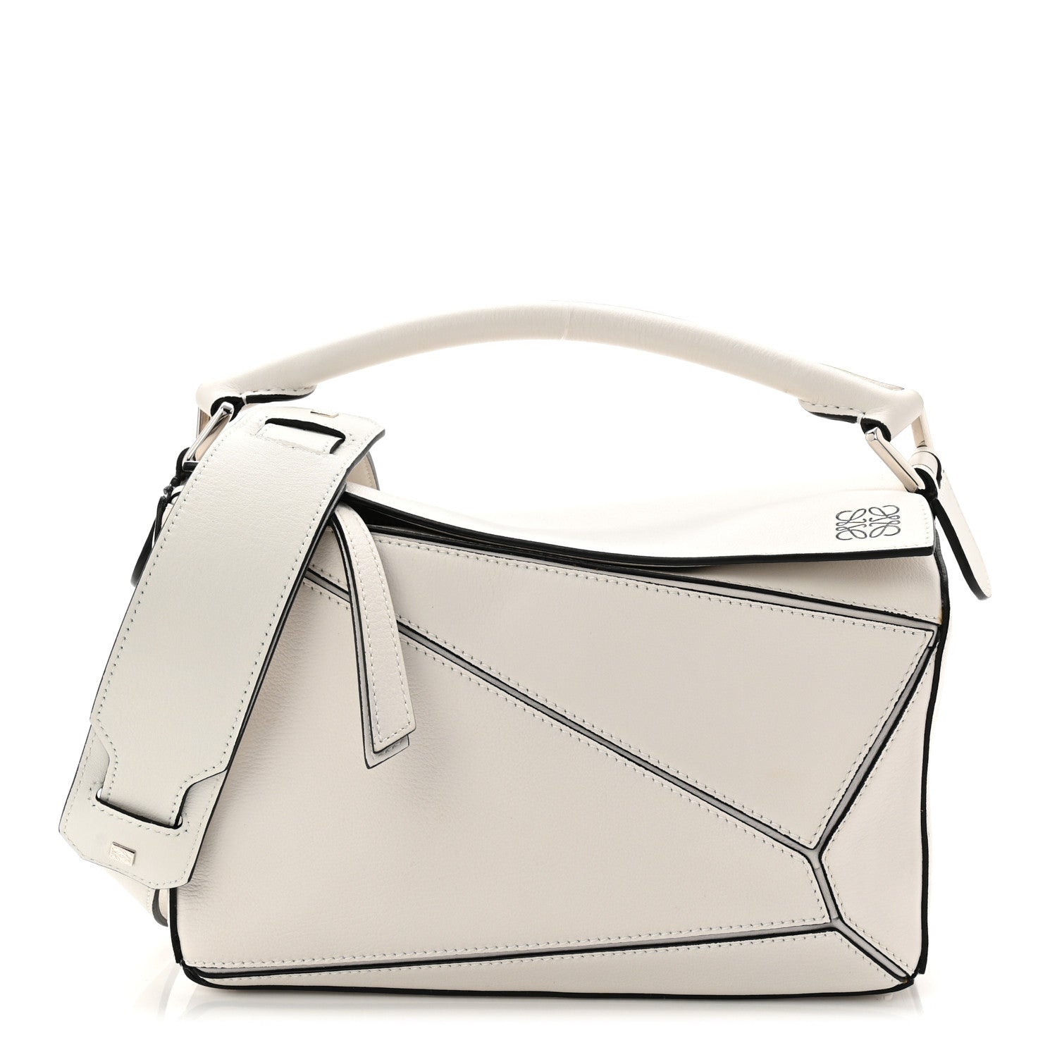 Loewe Calfskin Small Puzzle Bag White 1 of 9