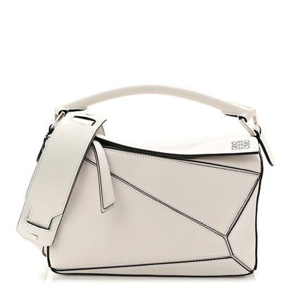 Loewe Calfskin Small Puzzle Bag White 1 of 9