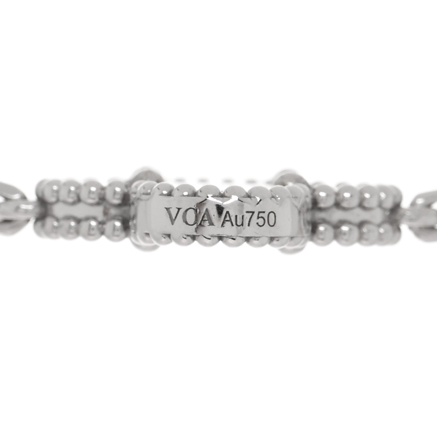 Van Cleef & Arpels 18K White Gold Mother of Pearl 10 Motifs Vintage Alhambra Necklace 5 of 6